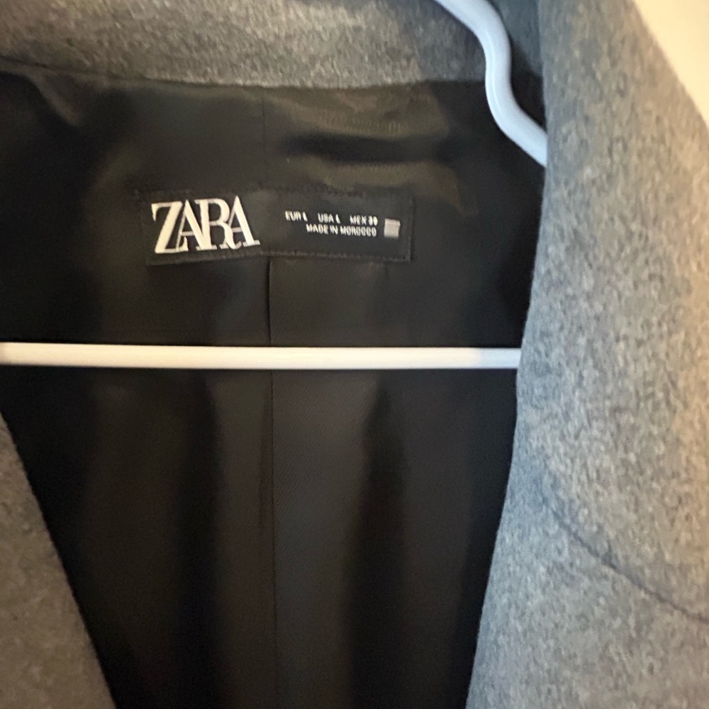 NWT grey Zara wool jacket blazer oversized fit - Picture 4 of 5